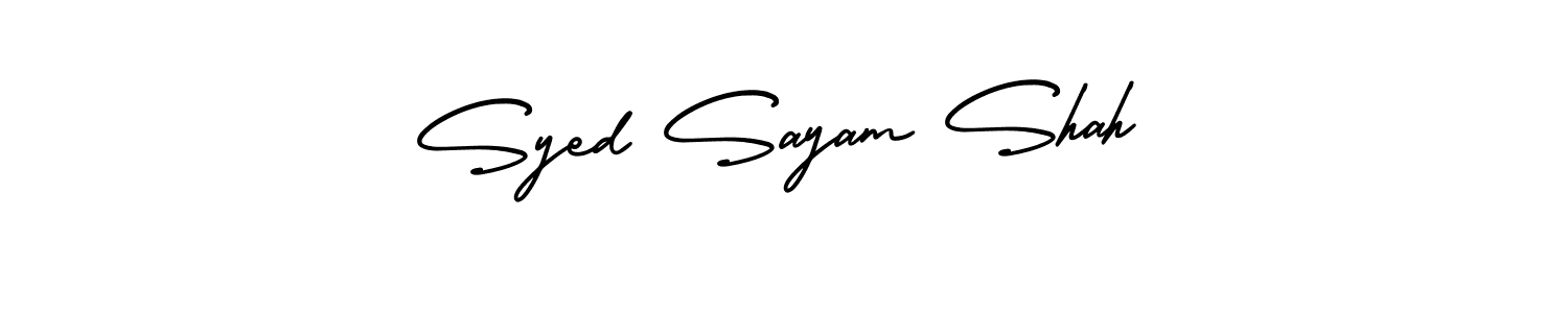 How to Draw Syed Sayam Shah signature style? AmerikaSignatureDemo-Regular is a latest design signature styles for name Syed Sayam Shah. Syed Sayam Shah signature style 3 images and pictures png