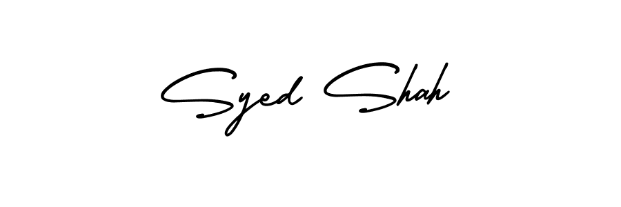 Use a signature maker to create a handwritten signature online. With this signature software, you can design (AmerikaSignatureDemo-Regular) your own signature for name Syed Shah. Syed Shah signature style 3 images and pictures png