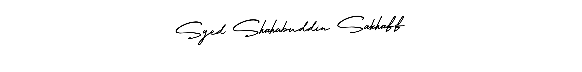 How to make Syed Shahabuddin Sakhaff name signature. Use AmerikaSignatureDemo-Regular style for creating short signs online. This is the latest handwritten sign. Syed Shahabuddin Sakhaff signature style 3 images and pictures png