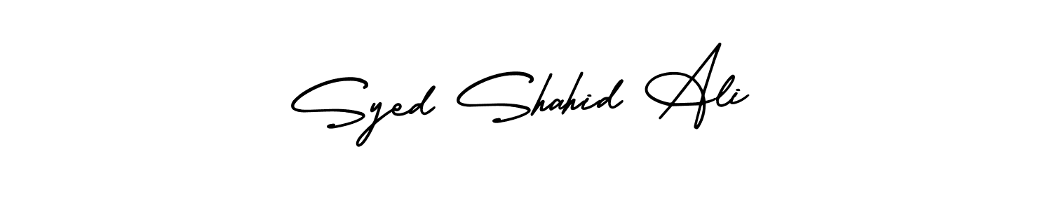 Use a signature maker to create a handwritten signature online. With this signature software, you can design (AmerikaSignatureDemo-Regular) your own signature for name Syed Shahid Ali. Syed Shahid Ali signature style 3 images and pictures png