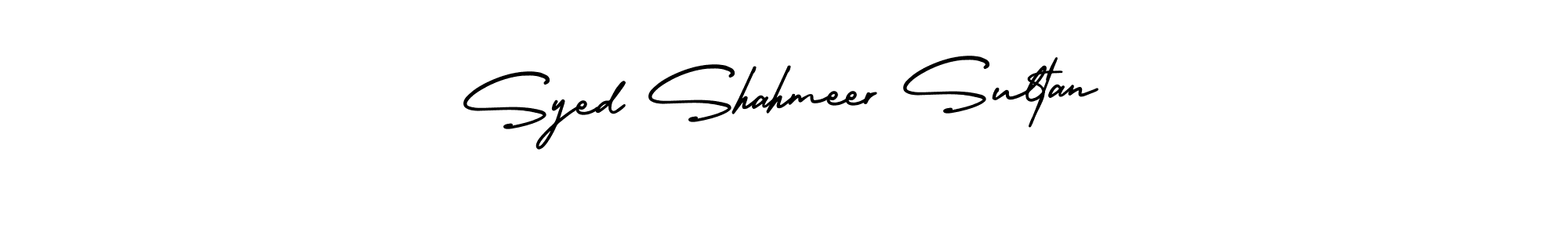 This is the best signature style for the Syed Shahmeer Sultan name. Also you like these signature font (AmerikaSignatureDemo-Regular). Mix name signature. Syed Shahmeer Sultan signature style 3 images and pictures png