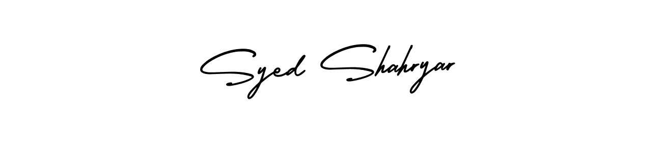 Design your own signature with our free online signature maker. With this signature software, you can create a handwritten (AmerikaSignatureDemo-Regular) signature for name Syed Shahryar. Syed Shahryar signature style 3 images and pictures png