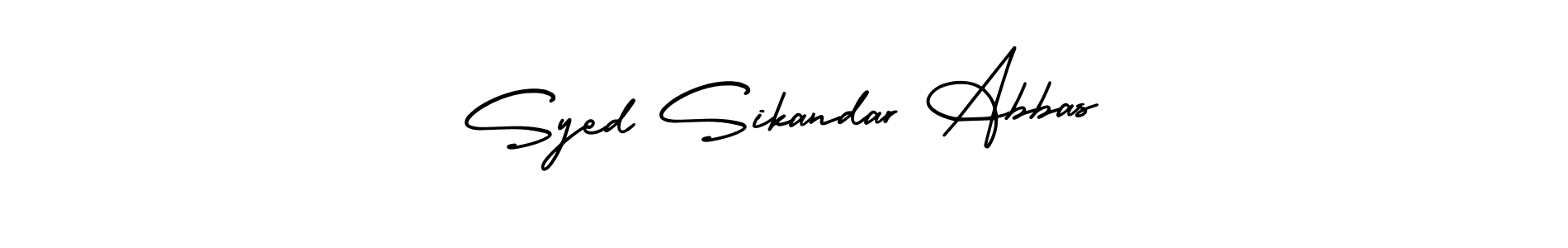 Similarly AmerikaSignatureDemo-Regular is the best handwritten signature design. Signature creator online .You can use it as an online autograph creator for name Syed Sikandar Abbas. Syed Sikandar Abbas signature style 3 images and pictures png
