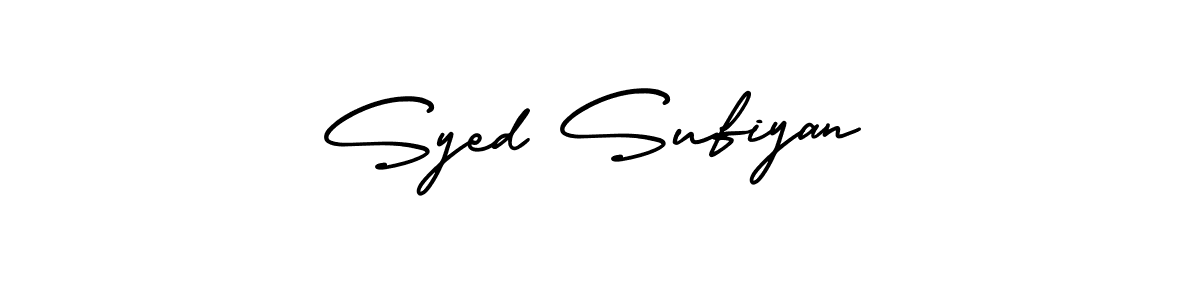 The best way (AmerikaSignatureDemo-Regular) to make a short signature is to pick only two or three words in your name. The name Syed Sufiyan include a total of six letters. For converting this name. Syed Sufiyan signature style 3 images and pictures png