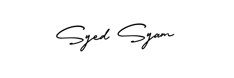 Use a signature maker to create a handwritten signature online. With this signature software, you can design (AmerikaSignatureDemo-Regular) your own signature for name Syed Syam. Syed Syam signature style 3 images and pictures png