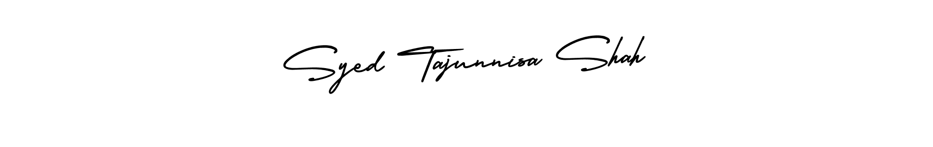 Use a signature maker to create a handwritten signature online. With this signature software, you can design (AmerikaSignatureDemo-Regular) your own signature for name Syed Tajunnisa Shah. Syed Tajunnisa Shah signature style 3 images and pictures png