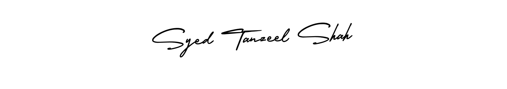 How to make Syed Tanzeel Shah signature? AmerikaSignatureDemo-Regular is a professional autograph style. Create handwritten signature for Syed Tanzeel Shah name. Syed Tanzeel Shah signature style 3 images and pictures png