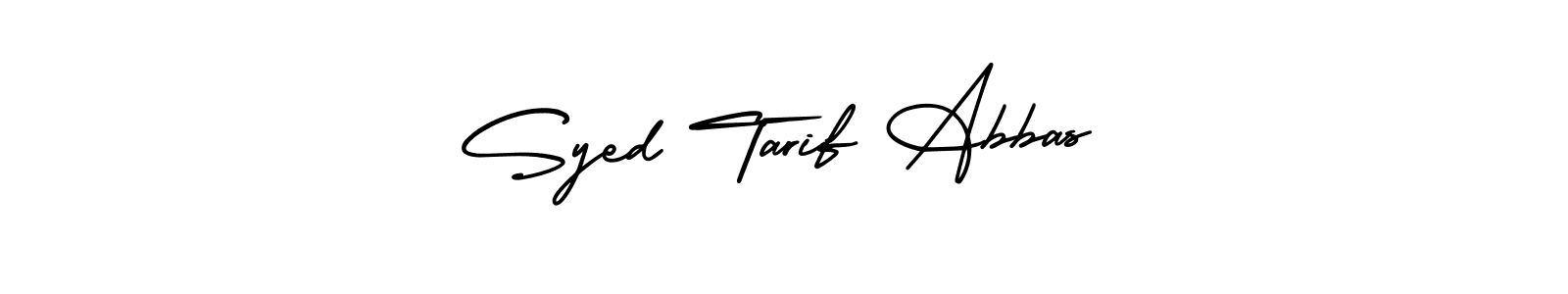 How to make Syed Tarif Abbas signature? AmerikaSignatureDemo-Regular is a professional autograph style. Create handwritten signature for Syed Tarif Abbas name. Syed Tarif Abbas signature style 3 images and pictures png