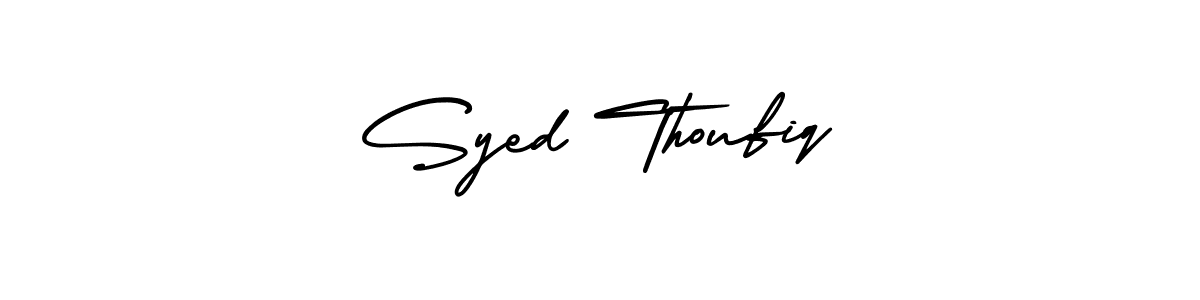 Syed Thoufiq stylish signature style. Best Handwritten Sign (AmerikaSignatureDemo-Regular) for my name. Handwritten Signature Collection Ideas for my name Syed Thoufiq. Syed Thoufiq signature style 3 images and pictures png