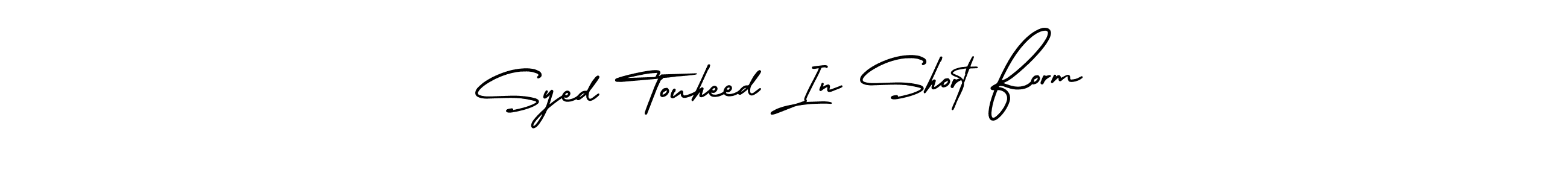 Syed Touheed In Short Form stylish signature style. Best Handwritten Sign (AmerikaSignatureDemo-Regular) for my name. Handwritten Signature Collection Ideas for my name Syed Touheed In Short Form. Syed Touheed In Short Form signature style 3 images and pictures png