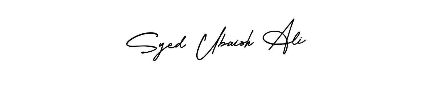 Make a beautiful signature design for name Syed Ubaish Ali. With this signature (AmerikaSignatureDemo-Regular) style, you can create a handwritten signature for free. Syed Ubaish Ali signature style 3 images and pictures png