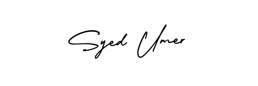 Make a beautiful signature design for name Syed Umer. With this signature (AmerikaSignatureDemo-Regular) style, you can create a handwritten signature for free. Syed Umer signature style 3 images and pictures png