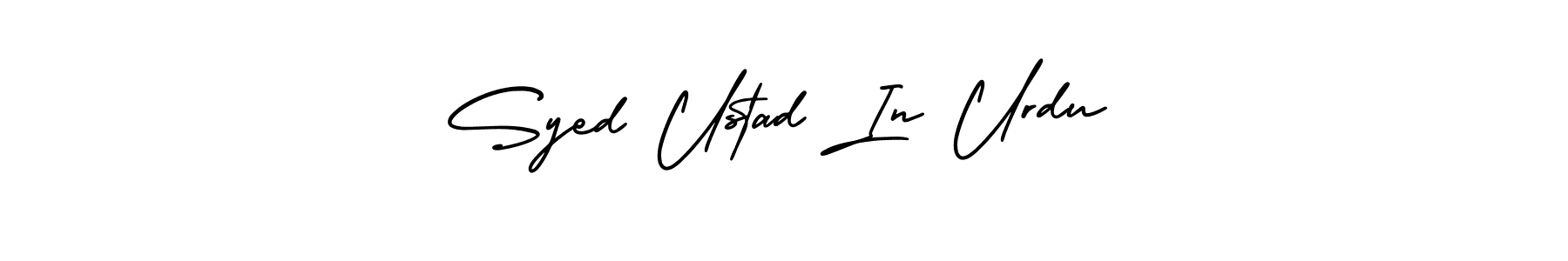 Syed Ustad In Urdu stylish signature style. Best Handwritten Sign (AmerikaSignatureDemo-Regular) for my name. Handwritten Signature Collection Ideas for my name Syed Ustad In Urdu. Syed Ustad In Urdu signature style 3 images and pictures png