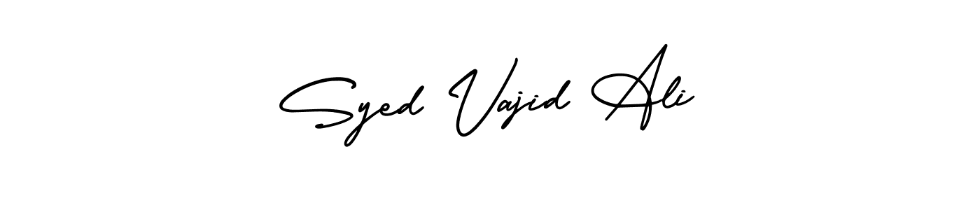 How to make Syed Vajid Ali signature? AmerikaSignatureDemo-Regular is a professional autograph style. Create handwritten signature for Syed Vajid Ali name. Syed Vajid Ali signature style 3 images and pictures png