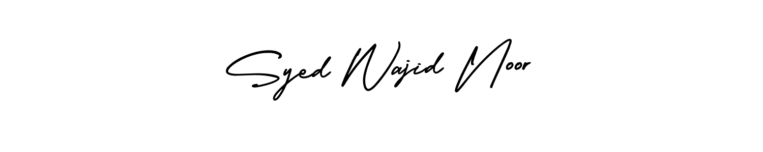 Syed Wajid Noor stylish signature style. Best Handwritten Sign (AmerikaSignatureDemo-Regular) for my name. Handwritten Signature Collection Ideas for my name Syed Wajid Noor. Syed Wajid Noor signature style 3 images and pictures png