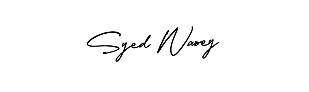 Make a beautiful signature design for name Syed Wasey. With this signature (AmerikaSignatureDemo-Regular) style, you can create a handwritten signature for free. Syed Wasey signature style 3 images and pictures png