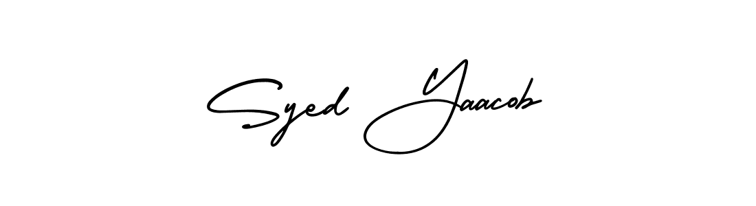 Syed Yaacob stylish signature style. Best Handwritten Sign (AmerikaSignatureDemo-Regular) for my name. Handwritten Signature Collection Ideas for my name Syed Yaacob. Syed Yaacob signature style 3 images and pictures png