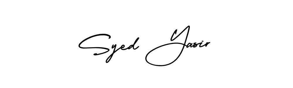 It looks lik you need a new signature style for name Syed Yasir. Design unique handwritten (AmerikaSignatureDemo-Regular) signature with our free signature maker in just a few clicks. Syed Yasir signature style 3 images and pictures png