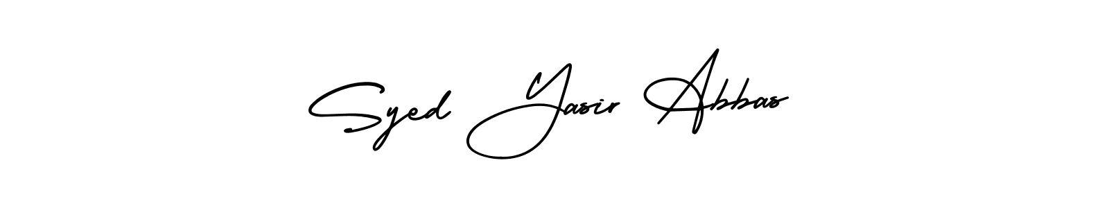 AmerikaSignatureDemo-Regular is a professional signature style that is perfect for those who want to add a touch of class to their signature. It is also a great choice for those who want to make their signature more unique. Get Syed Yasir Abbas name to fancy signature for free. Syed Yasir Abbas signature style 3 images and pictures png