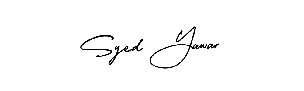 Make a beautiful signature design for name Syed Yawar. With this signature (AmerikaSignatureDemo-Regular) style, you can create a handwritten signature for free. Syed Yawar signature style 3 images and pictures png