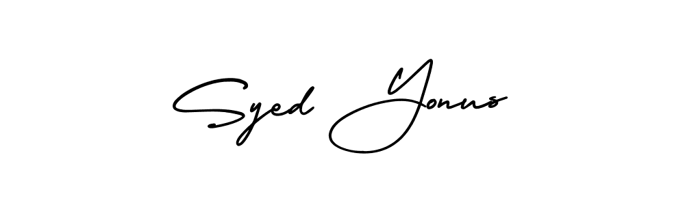 Also You can easily find your signature by using the search form. We will create Syed Yonus name handwritten signature images for you free of cost using AmerikaSignatureDemo-Regular sign style. Syed Yonus signature style 3 images and pictures png