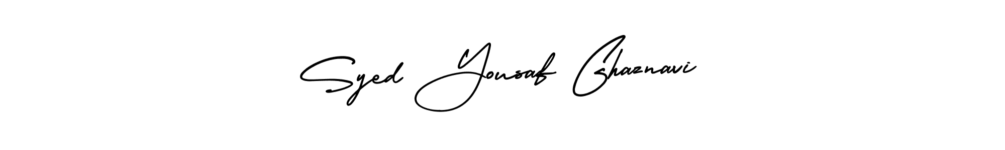 Similarly AmerikaSignatureDemo-Regular is the best handwritten signature design. Signature creator online .You can use it as an online autograph creator for name Syed Yousaf Ghaznavi. Syed Yousaf Ghaznavi signature style 3 images and pictures png