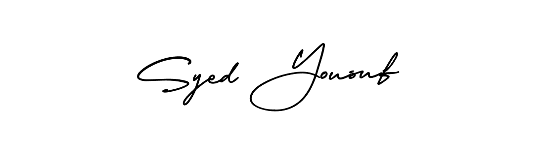 Use a signature maker to create a handwritten signature online. With this signature software, you can design (AmerikaSignatureDemo-Regular) your own signature for name Syed Yousuf. Syed Yousuf signature style 3 images and pictures png