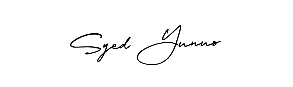 Similarly AmerikaSignatureDemo-Regular is the best handwritten signature design. Signature creator online .You can use it as an online autograph creator for name Syed Yunus. Syed Yunus signature style 3 images and pictures png