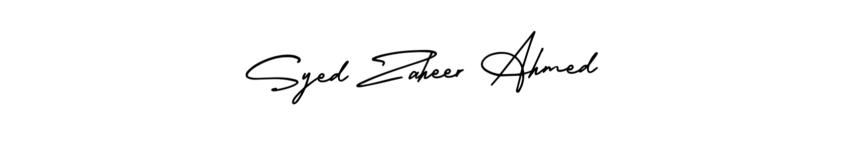 Also You can easily find your signature by using the search form. We will create Syed Zaheer Ahmed name handwritten signature images for you free of cost using AmerikaSignatureDemo-Regular sign style. Syed Zaheer Ahmed signature style 3 images and pictures png