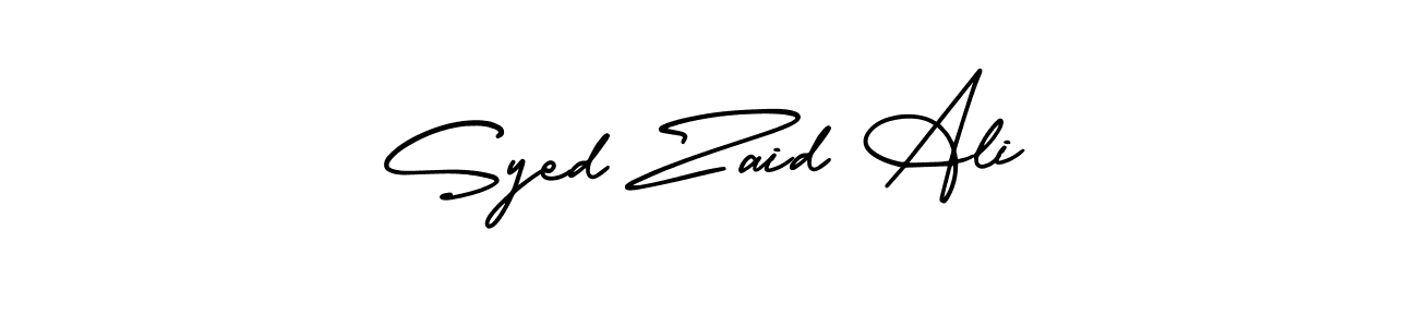 if you are searching for the best signature style for your name Syed Zaid Ali. so please give up your signature search. here we have designed multiple signature styles  using AmerikaSignatureDemo-Regular. Syed Zaid Ali signature style 3 images and pictures png