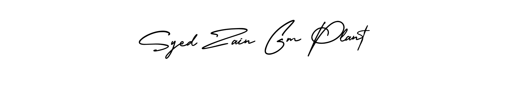 Also You can easily find your signature by using the search form. We will create Syed Zain Gm Plant name handwritten signature images for you free of cost using AmerikaSignatureDemo-Regular sign style. Syed Zain Gm Plant signature style 3 images and pictures png