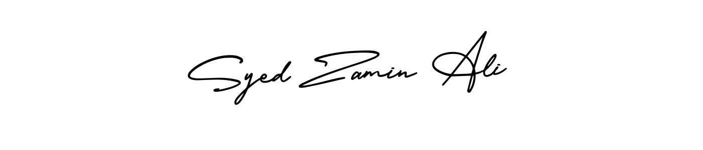 Syed Zamin Ali stylish signature style. Best Handwritten Sign (AmerikaSignatureDemo-Regular) for my name. Handwritten Signature Collection Ideas for my name Syed Zamin Ali. Syed Zamin Ali signature style 3 images and pictures png