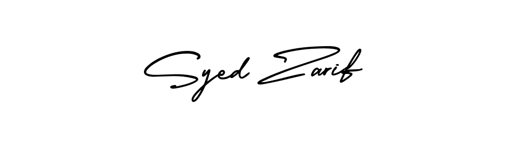 Syed Zarif stylish signature style. Best Handwritten Sign (AmerikaSignatureDemo-Regular) for my name. Handwritten Signature Collection Ideas for my name Syed Zarif. Syed Zarif signature style 3 images and pictures png