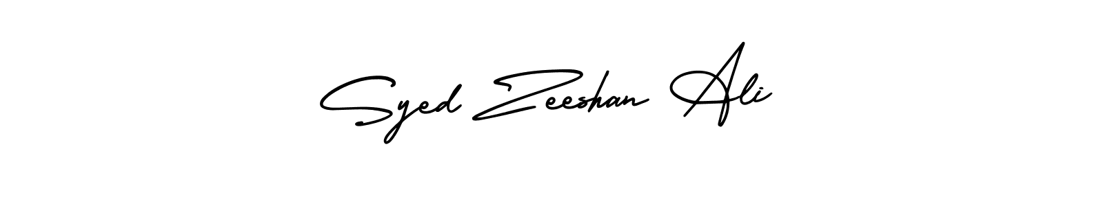 Make a beautiful signature design for name Syed Zeeshan Ali. With this signature (AmerikaSignatureDemo-Regular) style, you can create a handwritten signature for free. Syed Zeeshan Ali signature style 3 images and pictures png