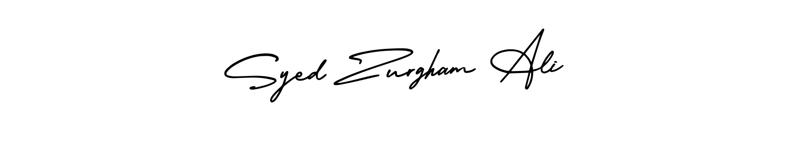 How to Draw Syed Zurgham Ali signature style? AmerikaSignatureDemo-Regular is a latest design signature styles for name Syed Zurgham Ali. Syed Zurgham Ali signature style 3 images and pictures png