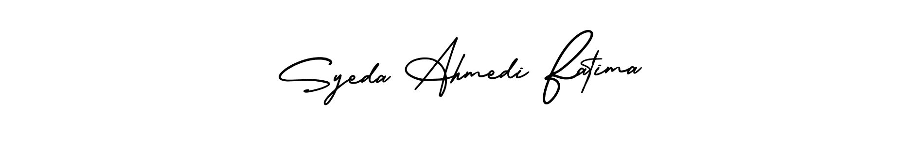 Make a beautiful signature design for name Syeda Ahmedi Fatima. Use this online signature maker to create a handwritten signature for free. Syeda Ahmedi Fatima signature style 3 images and pictures png