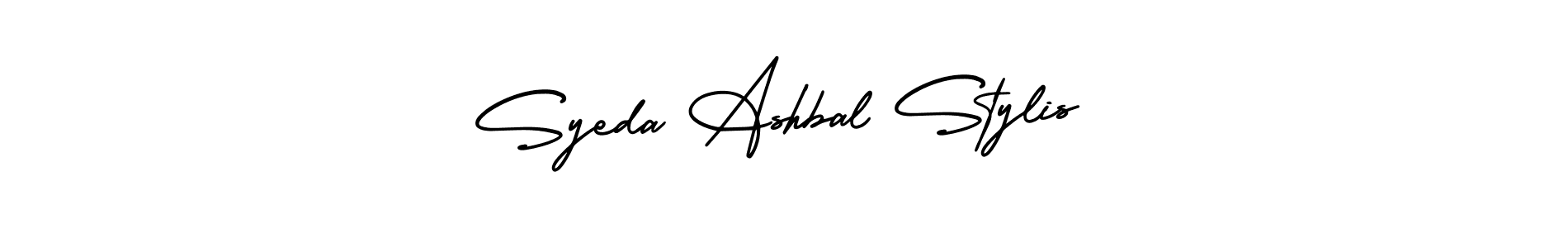 See photos of Syeda Ashbal Stylis official signature by Spectra . Check more albums & portfolios. Read reviews & check more about AmerikaSignatureDemo-Regular font. Syeda Ashbal Stylis signature style 3 images and pictures png