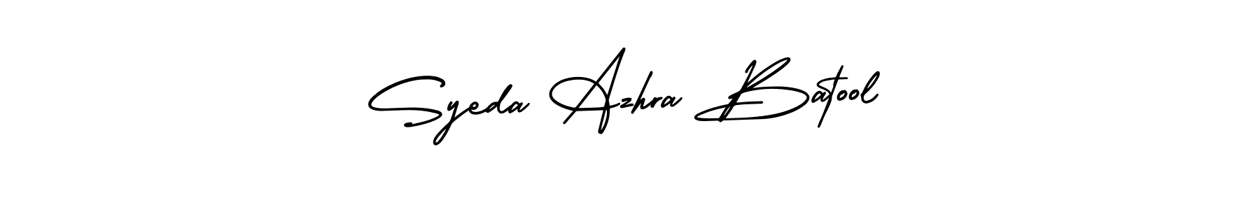 How to make Syeda Azhra Batool name signature. Use AmerikaSignatureDemo-Regular style for creating short signs online. This is the latest handwritten sign. Syeda Azhra Batool signature style 3 images and pictures png