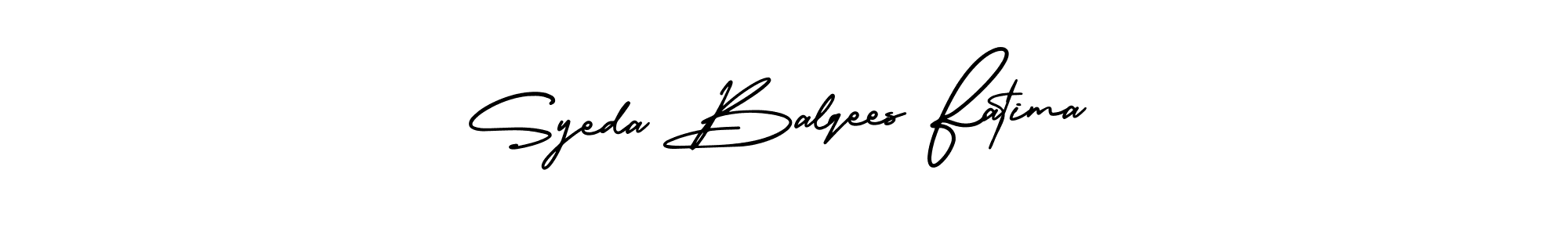 Use a signature maker to create a handwritten signature online. With this signature software, you can design (AmerikaSignatureDemo-Regular) your own signature for name Syeda Balqees Fatima. Syeda Balqees Fatima signature style 3 images and pictures png