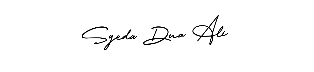 How to make Syeda Dua Ali signature? AmerikaSignatureDemo-Regular is a professional autograph style. Create handwritten signature for Syeda Dua Ali name. Syeda Dua Ali signature style 3 images and pictures png