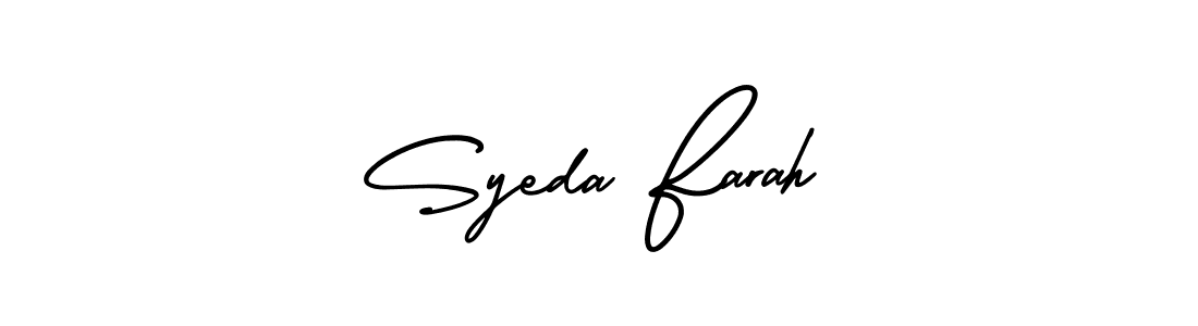 Also we have Syeda Farah name is the best signature style. Create professional handwritten signature collection using AmerikaSignatureDemo-Regular autograph style. Syeda Farah signature style 3 images and pictures png