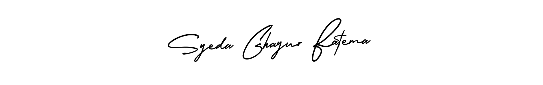 Use a signature maker to create a handwritten signature online. With this signature software, you can design (AmerikaSignatureDemo-Regular) your own signature for name Syeda Ghayur Fatema. Syeda Ghayur Fatema signature style 3 images and pictures png