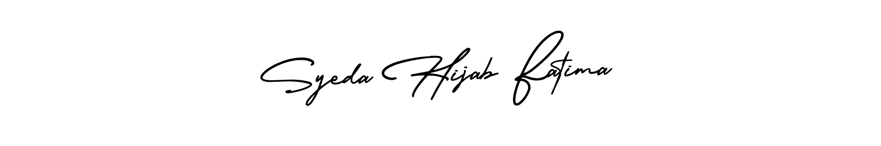 AmerikaSignatureDemo-Regular is a professional signature style that is perfect for those who want to add a touch of class to their signature. It is also a great choice for those who want to make their signature more unique. Get Syeda Hijab Fatima name to fancy signature for free. Syeda Hijab Fatima signature style 3 images and pictures png