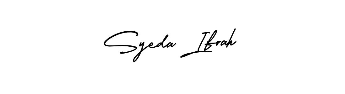 Design your own signature with our free online signature maker. With this signature software, you can create a handwritten (AmerikaSignatureDemo-Regular) signature for name Syeda Ifrah. Syeda Ifrah signature style 3 images and pictures png