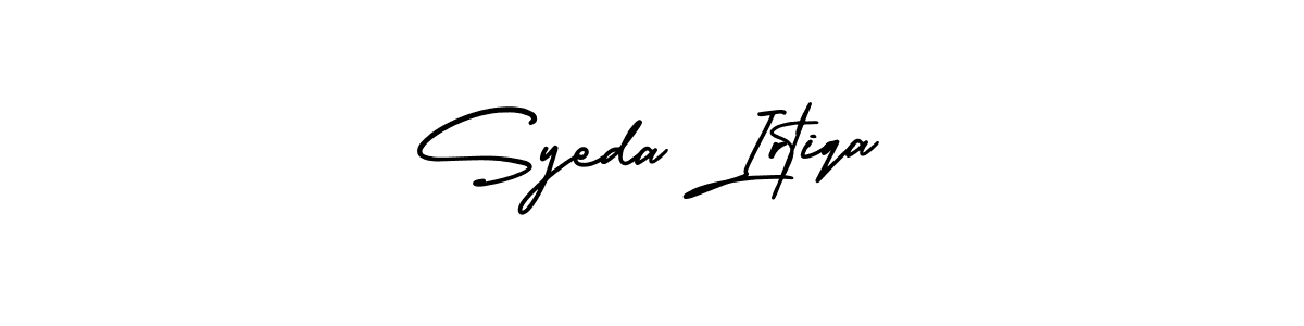How to make Syeda Irtiqa name signature. Use AmerikaSignatureDemo-Regular style for creating short signs online. This is the latest handwritten sign. Syeda Irtiqa signature style 3 images and pictures png