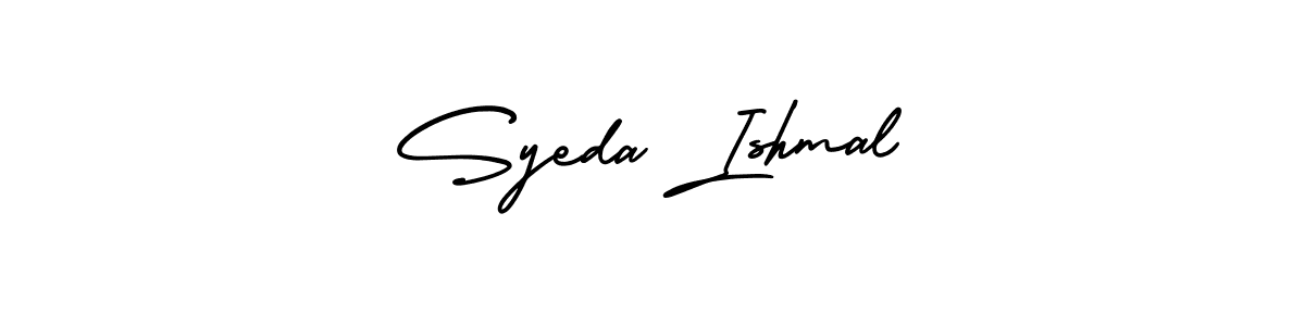 How to make Syeda Ishmal signature? AmerikaSignatureDemo-Regular is a professional autograph style. Create handwritten signature for Syeda Ishmal name. Syeda Ishmal signature style 3 images and pictures png