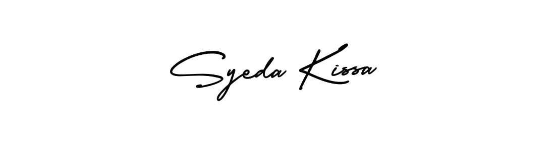 How to make Syeda Kissa signature? AmerikaSignatureDemo-Regular is a professional autograph style. Create handwritten signature for Syeda Kissa name. Syeda Kissa signature style 3 images and pictures png