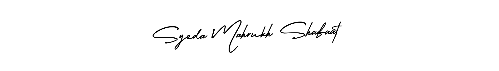 It looks lik you need a new signature style for name Syeda Mahrukh Shafaat. Design unique handwritten (AmerikaSignatureDemo-Regular) signature with our free signature maker in just a few clicks. Syeda Mahrukh Shafaat signature style 3 images and pictures png