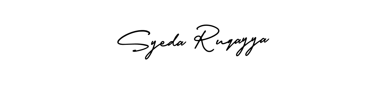 Also You can easily find your signature by using the search form. We will create Syeda Ruqayya name handwritten signature images for you free of cost using AmerikaSignatureDemo-Regular sign style. Syeda Ruqayya signature style 3 images and pictures png