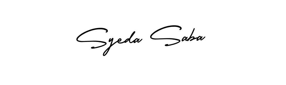 Also You can easily find your signature by using the search form. We will create Syeda Saba name handwritten signature images for you free of cost using AmerikaSignatureDemo-Regular sign style. Syeda Saba signature style 3 images and pictures png